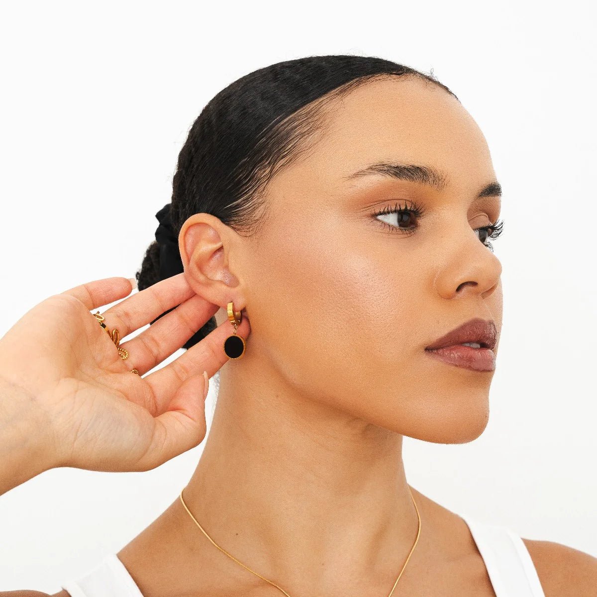 Noctis Pendant Earrings – 18K Gold Plated 