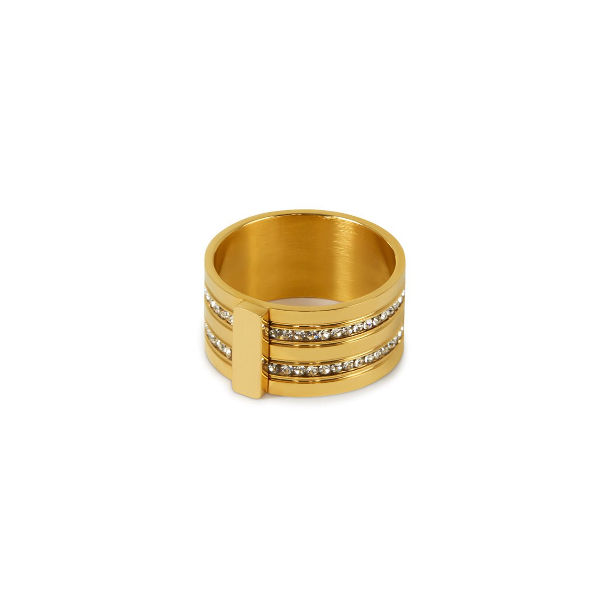 Caviar Stack Ring – 18K Gold Plated 