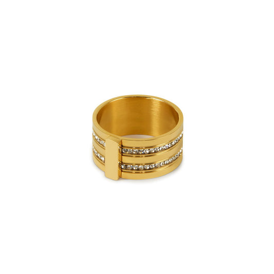 Caviar Stack Ring – 18K Gold Plated 