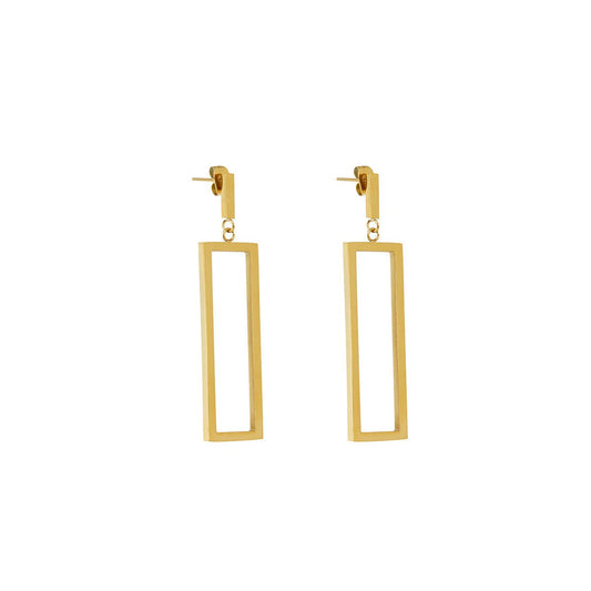 Arden Geometric Rectangle Earrings – 18K Gold Plated