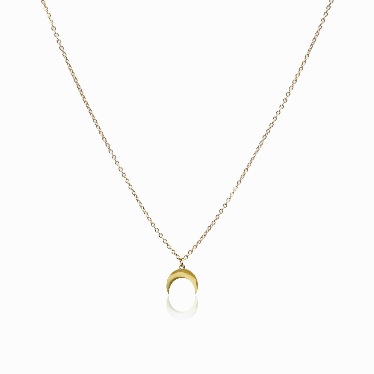 Lunelle Moon Pendant Necklace – 18K Gold Triple Plated 