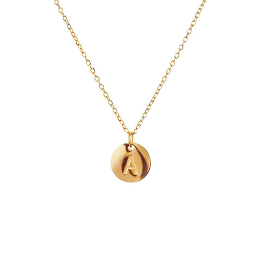 Initial Letter Necklace – 18K Gold Plated