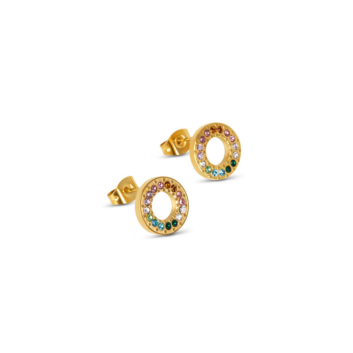 Aurora Color Hoops – 18K Gold Plated