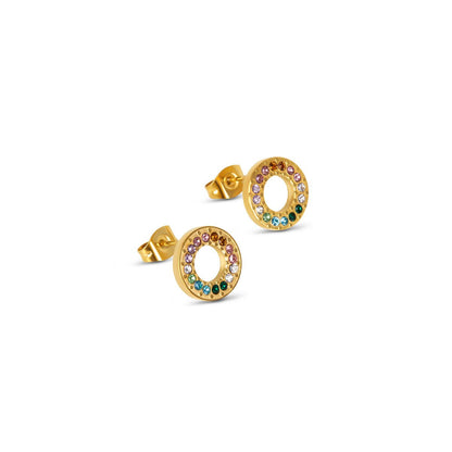 Aurora Color Hoops – 18K Gold Plated