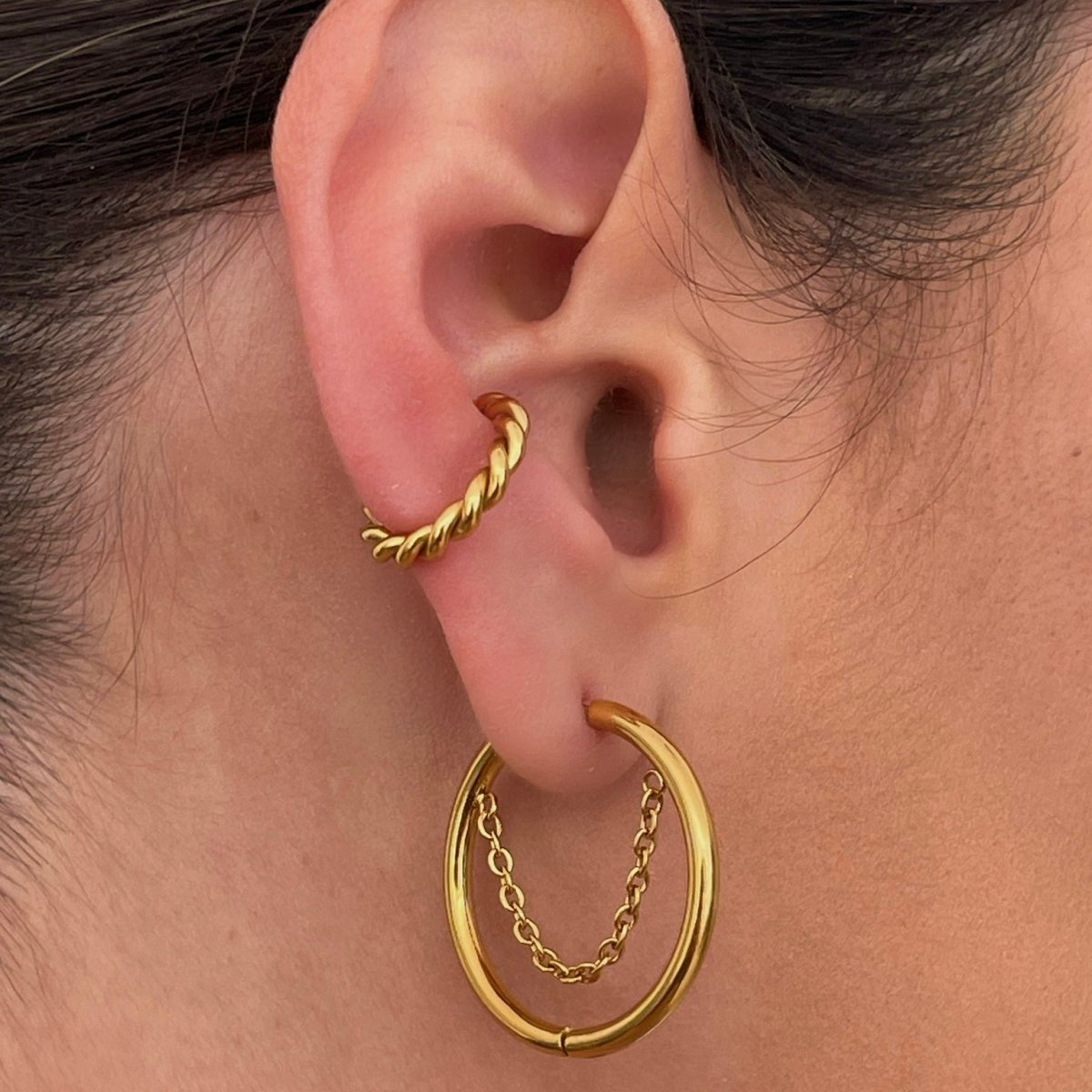 Aurea Kite Hoops – 18K Gold Plated 