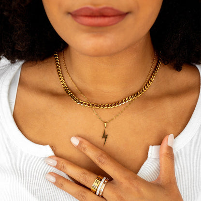 Volt Spark Necklace – 18K Gold Triple Plated