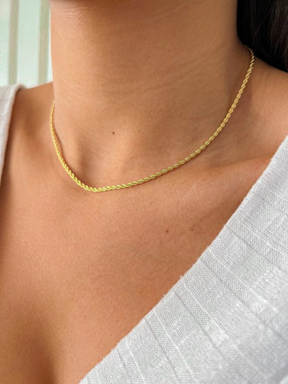 Baiano Rope Chain Necklace – 18K Gold Plated