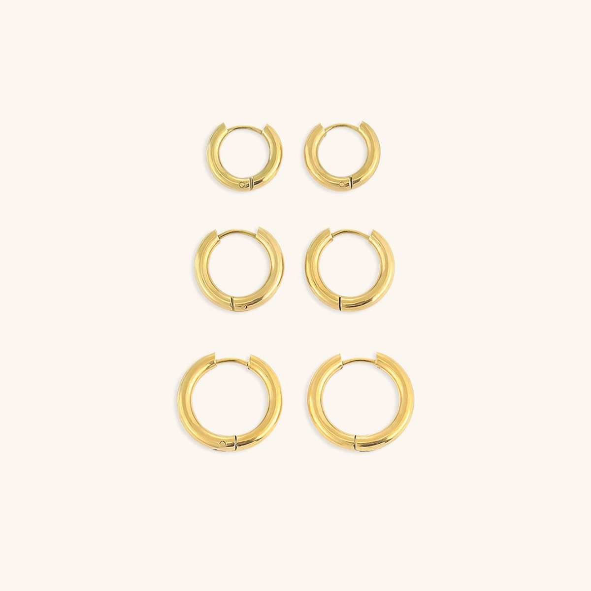 Aurora Triple Hoop Set – 18K Gold Plated
