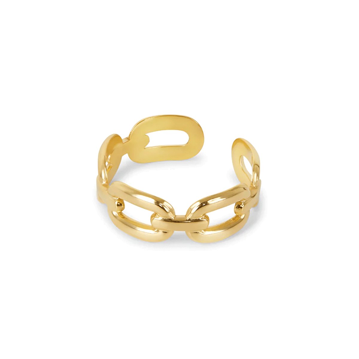 Adjustable Link Ring – 18K Gold Plated 