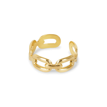 Adjustable Link Ring – 18K Gold Plated 
