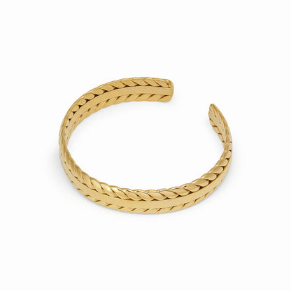 Evelune Golden Leaf Bracelet – 18K Gold Plated | Rosarat 