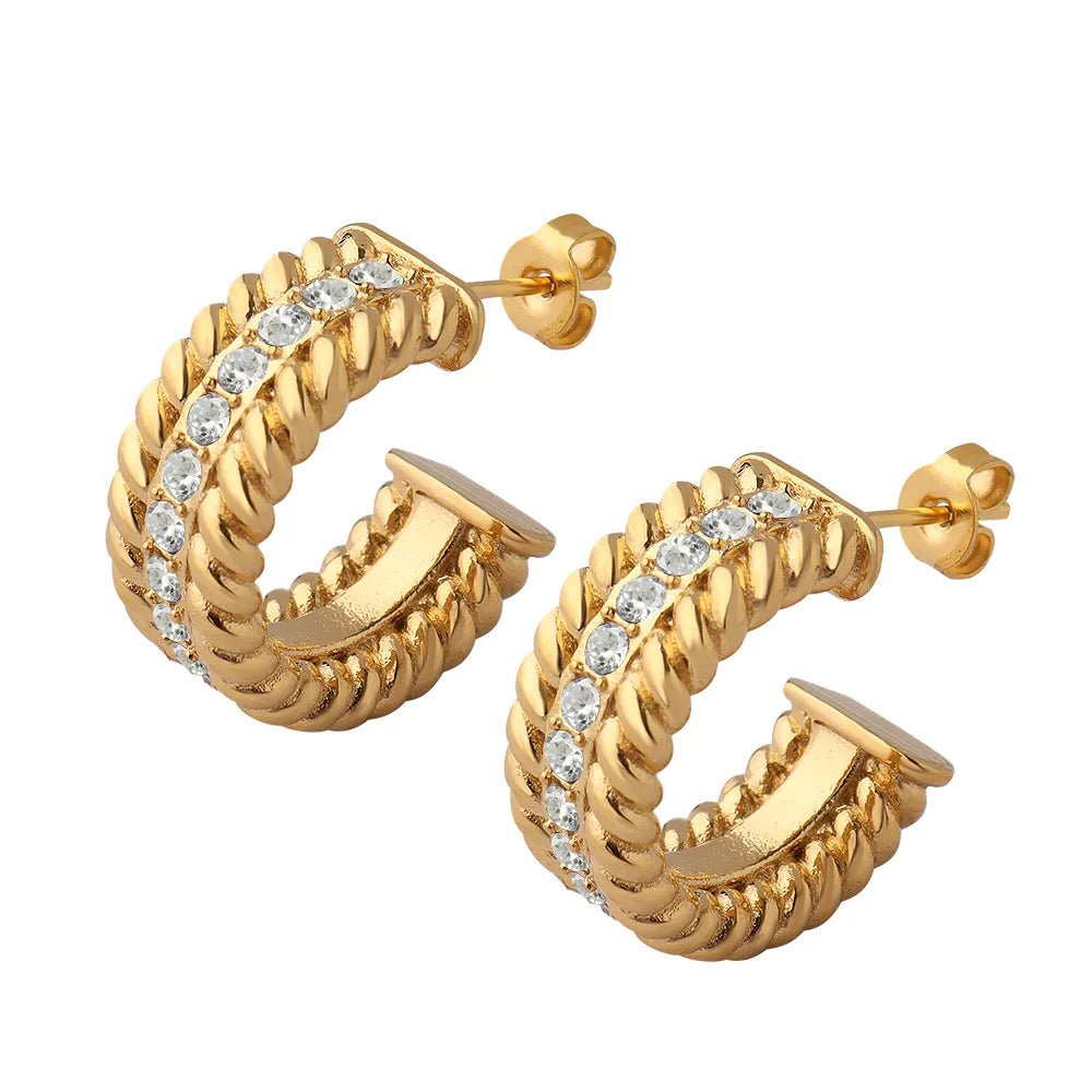 Aurora Hoop Earrings – 18K Gold Plated