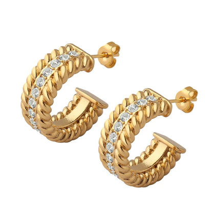 Aurora Hoop Earrings – 18K Gold Plated