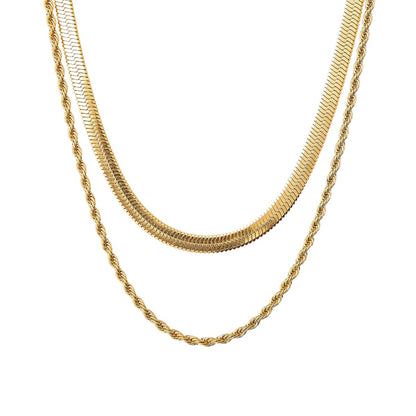 Layered Gold Necklace Set – 18K Gold Plated