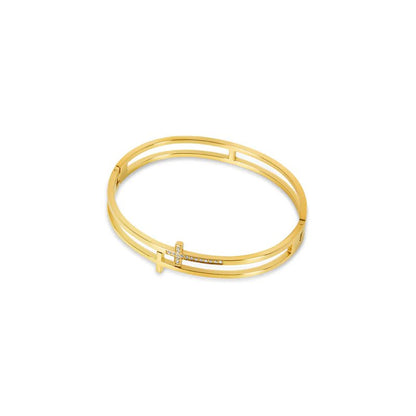 Seraphine Cross Bracelet – 18K Gold Plated | Rosarat