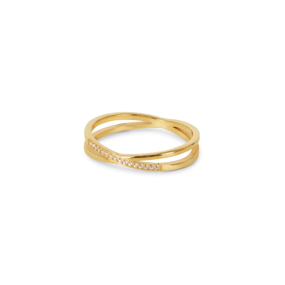Lucia Double Ring – 18K Gold Plated