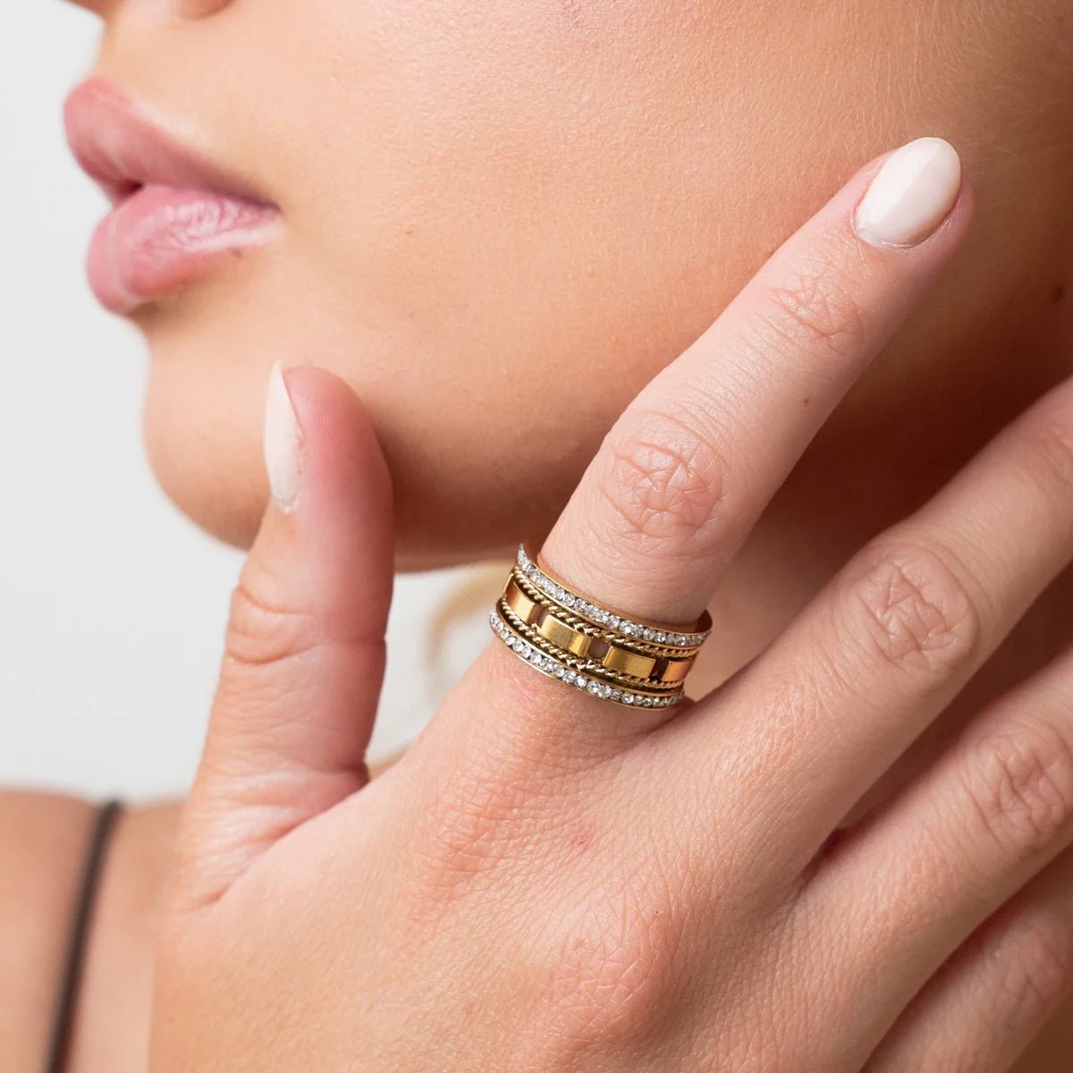 Impulse Statement Ring – 18K Gold Plated 