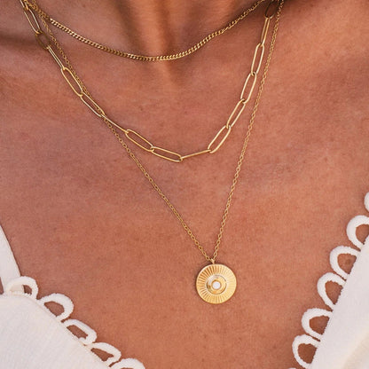 Cleona Layered Necklace – 18K Gold Plated