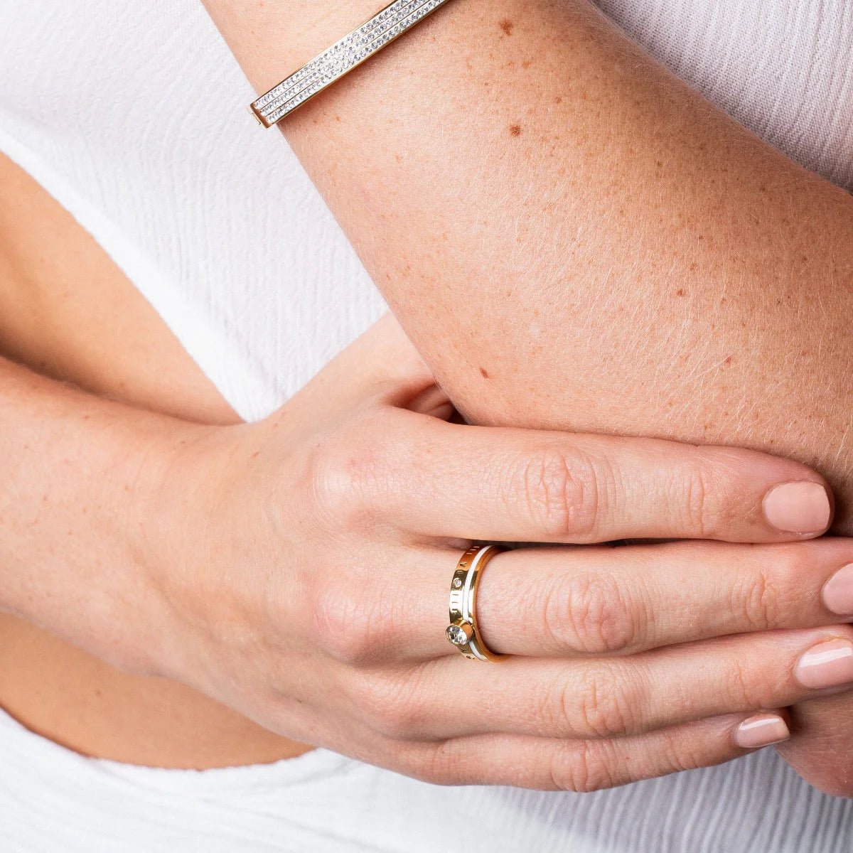 Queen Crystal Ring – 18K Gold Plated