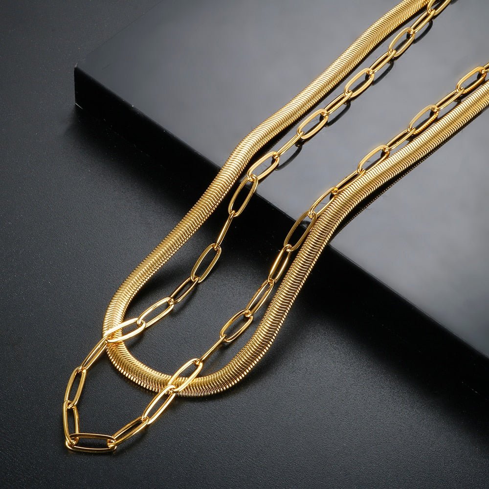 Antonela Layered Necklace – 18K Gold Plated