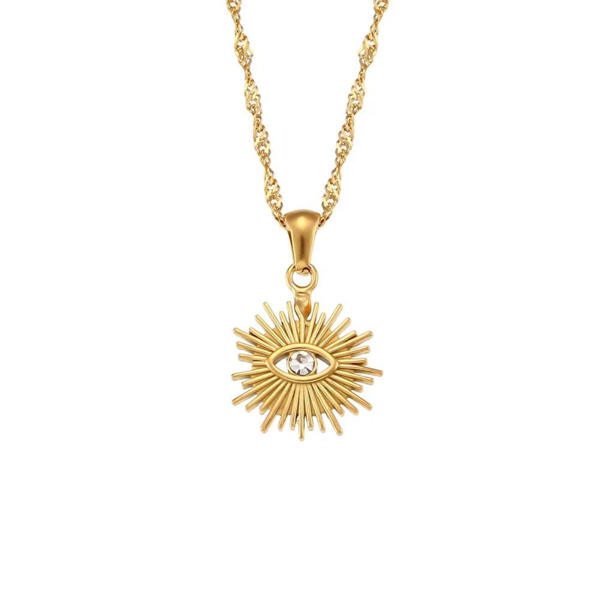Elyos Eye Necklace – 18K Gold Triple Plated
