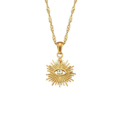Elyos Eye Necklace – 18K Gold Triple Plated