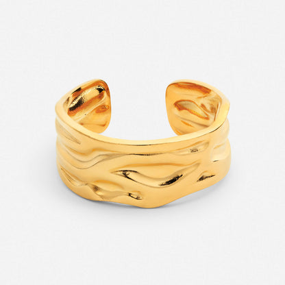 Hammered Wave Ring