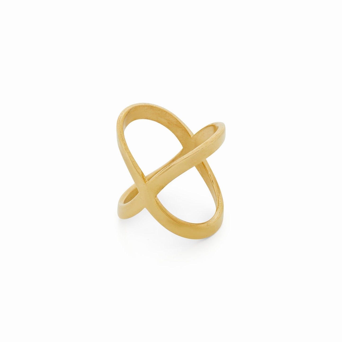 X Crossover Ring – 18K Gold Plated 