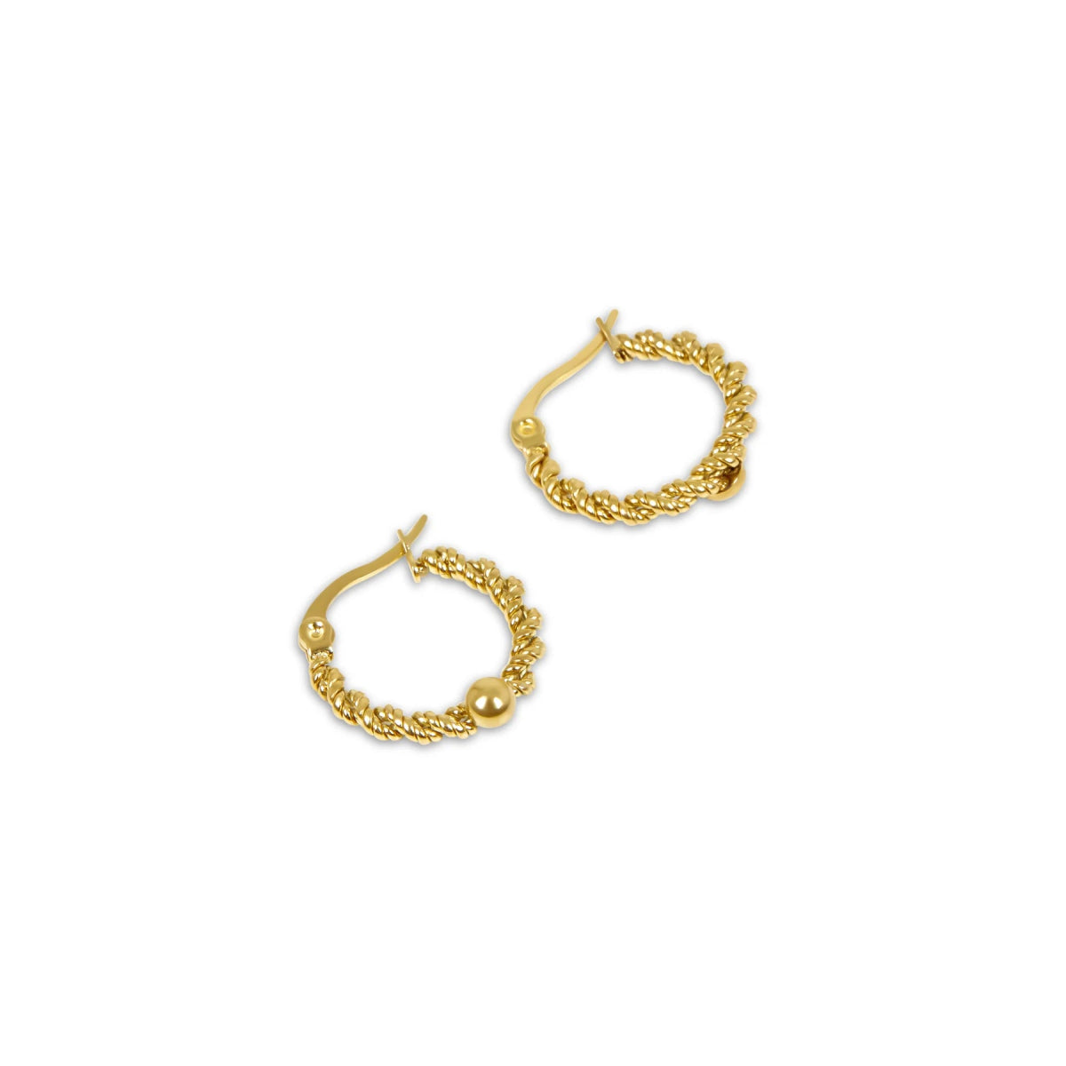 Elara Twist Hoops – 18K Gold Plated 