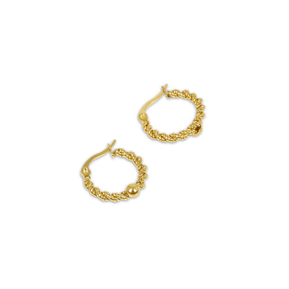 Elara Twist Hoops – 18K Gold Plated 
