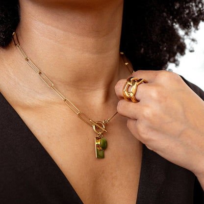 Embrace Double Link Ring – 18K Gold Plated 