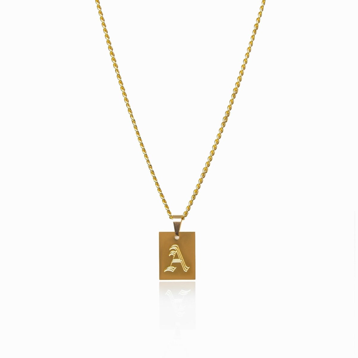 Modern Initial Necklace – 18K Gold Plated