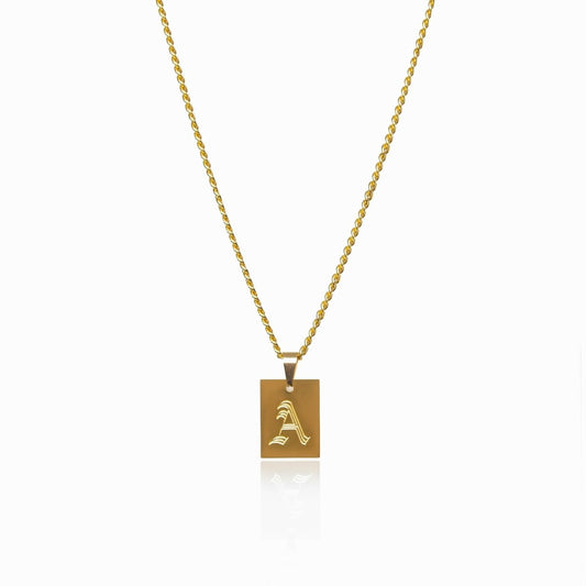 Modern Initial Necklace – 18K Gold Plated