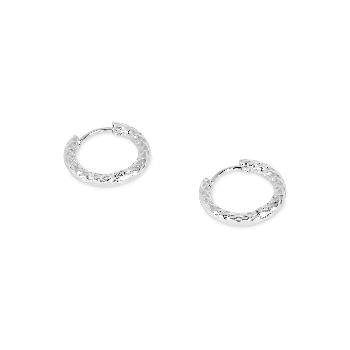 Aurelia Silver Hoops – Textured Edition