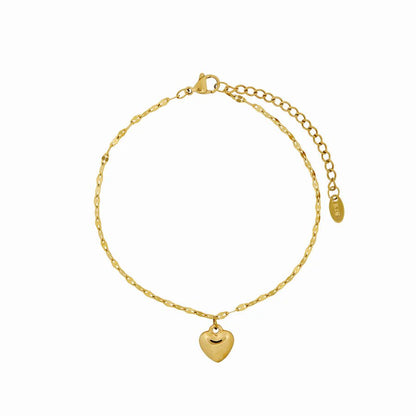 Amora Heart Anklet – 18K Gold Plated 