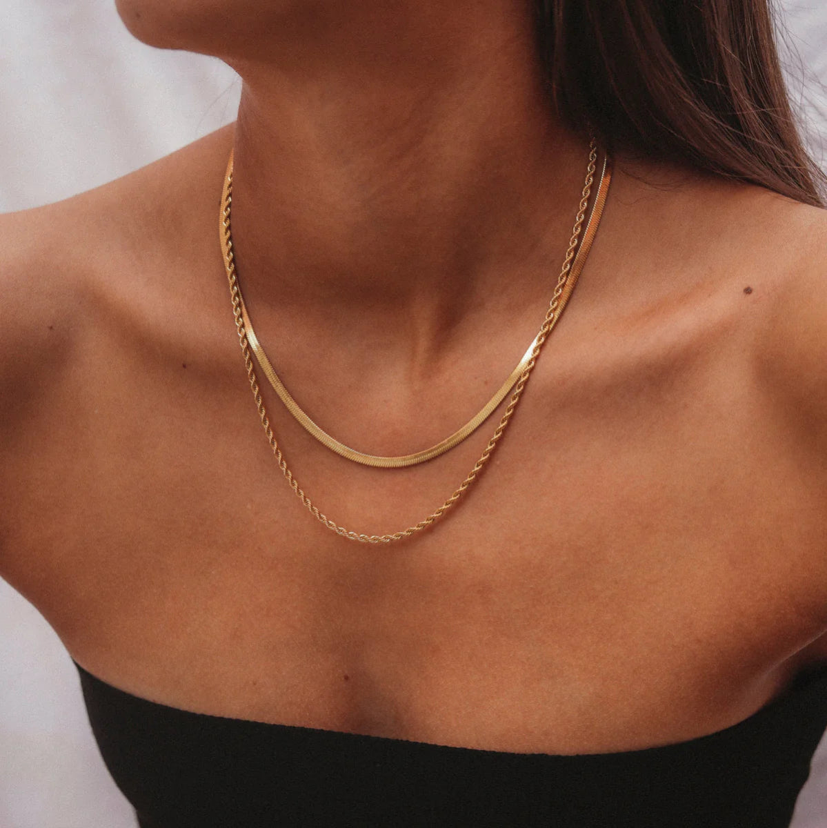 Melina Layered Necklace Set – 18K Gold Plated