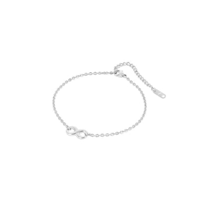 Eterna Anklet – Rhodium Plated Silver 