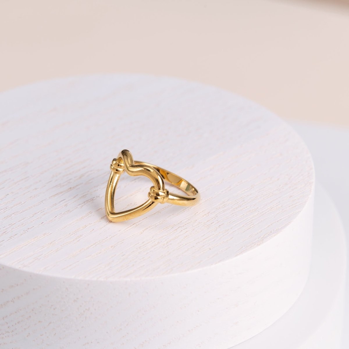 Open Heart Ring – 18K Gold Plated