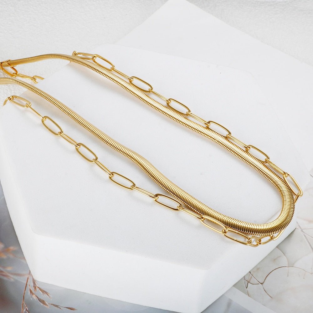 Antonela Layered Necklace – 18K Gold Plated