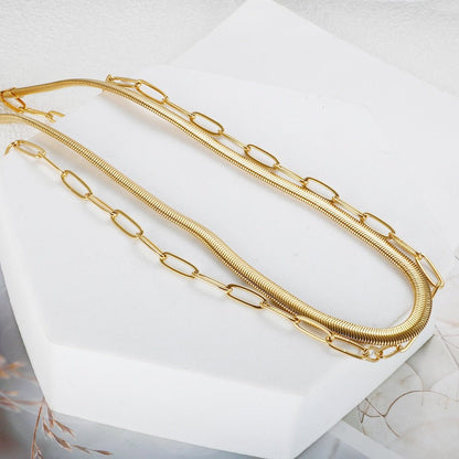 Antonela Layered Necklace – 18K Gold Plated