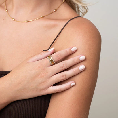 Impulse Statement Ring – 18K Gold Plated 