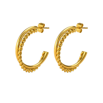 Mirelle Bold Hoop Earrings – 18K Gold Plated