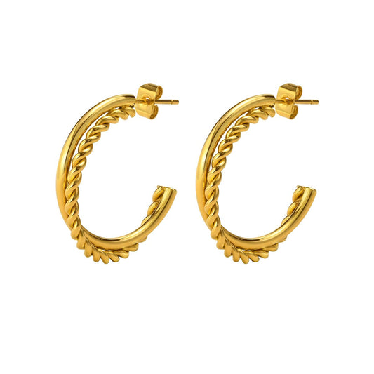 Mirelle Bold Hoop Earrings – 18K Gold Plated