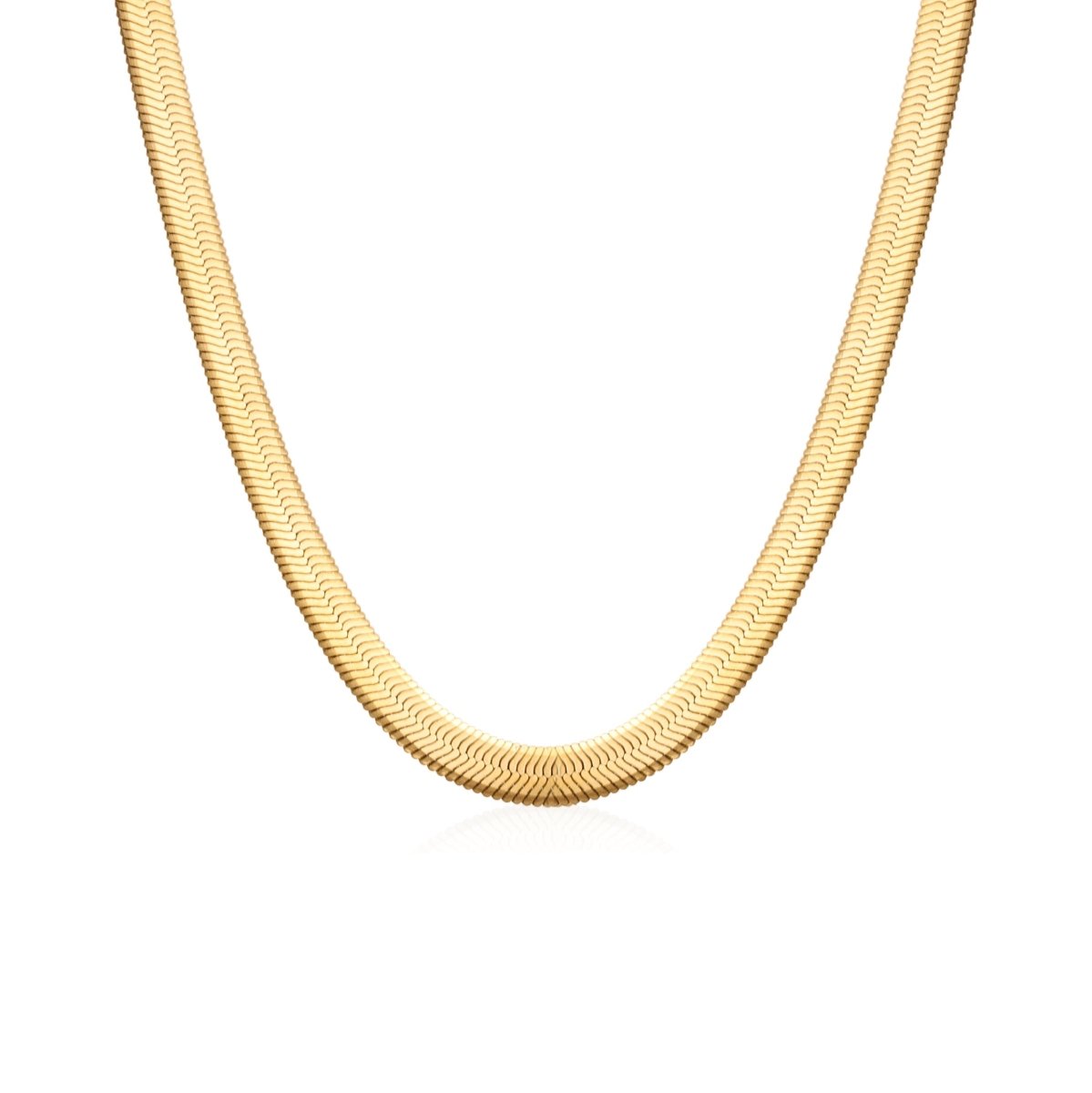 Golden Snake Chain Necklace – 18K Gold Plated 