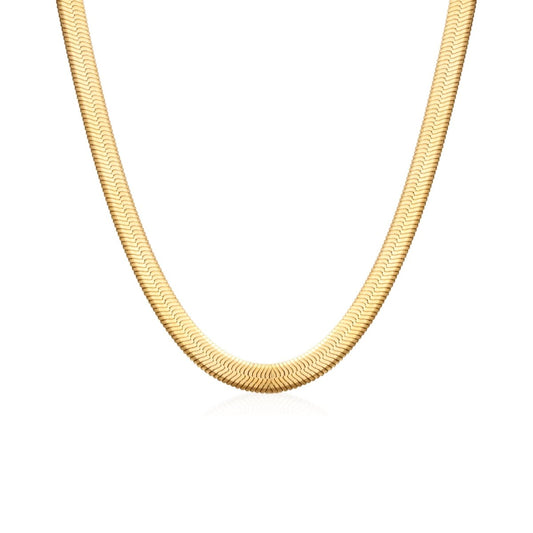 Golden Snake Chain Necklace – 18K Gold Plated 