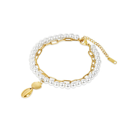Noronha Pearl Anklet Plated in 18k Gold 