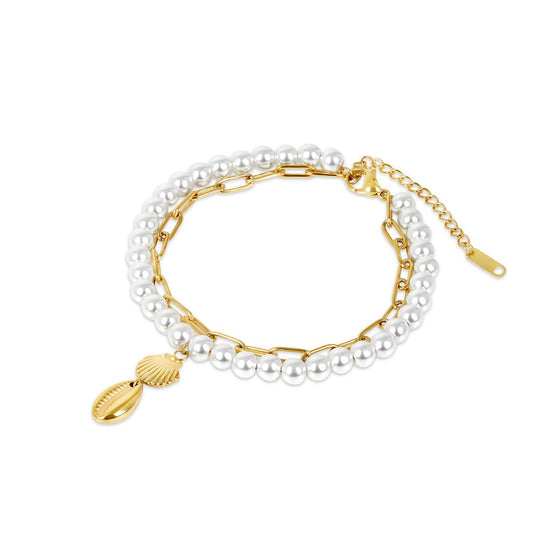 Noronha Pearl Anklet Plated in 18k Gold 