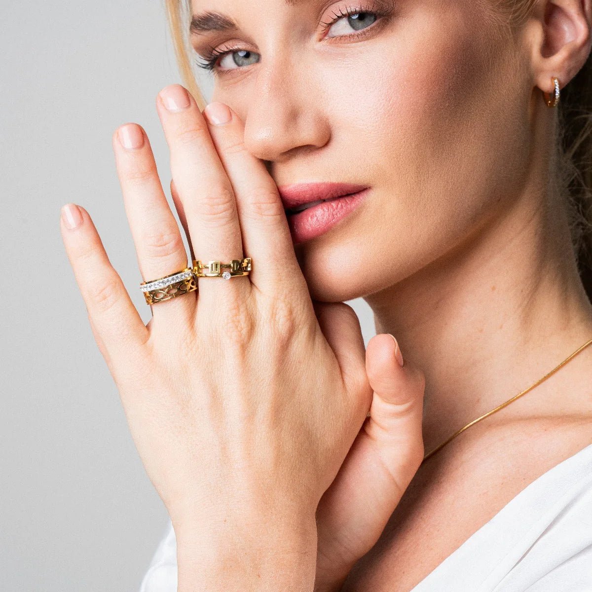 Mosaic Luxe Ring – 18K Gold Plated 