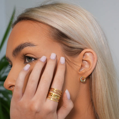 Aurora Color Hoops – 18K Gold Plated