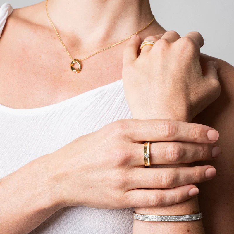 Aurion Luxe Cuff Bracelet – 18K Gold Plated | Rosarat